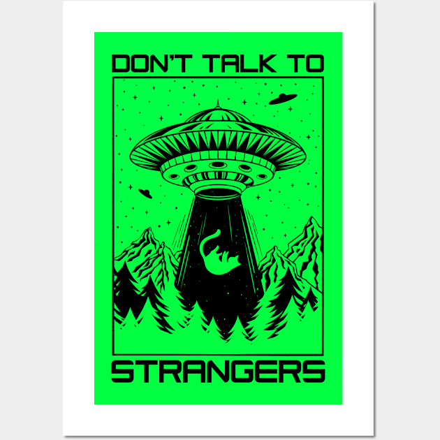 Don't Talk To Strangers Wall Art by OccultOmaStore